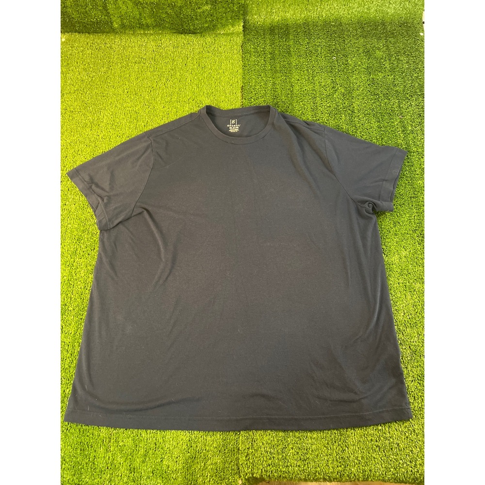 George Mens‎ Crewneck Short Sleeve T-Shirt Navy Blue 3XL Basic Tee Solid